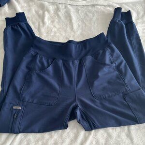 Landau Scrub Bottom Medical Uniform navy Blue Pants Small women's